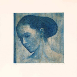 Viso di perla azzurro