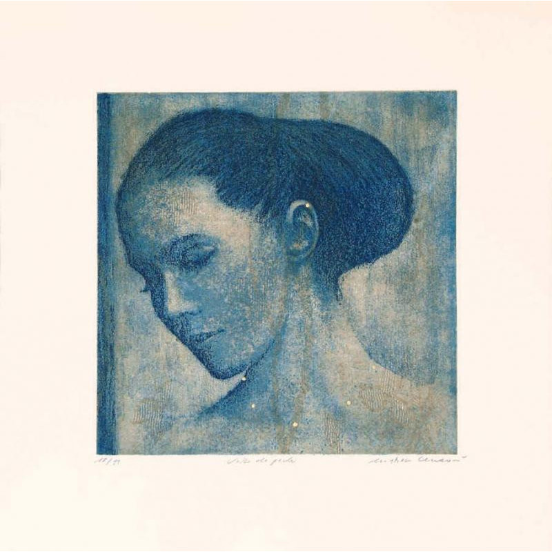 Viso di perla azzurro