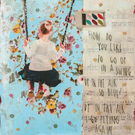 Bambina altalenante gonna scura